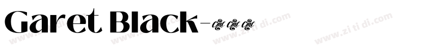Garet Black字体转换